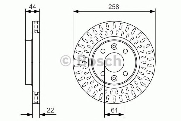 Диск гальмівний передній 0986479A86 BOSCH