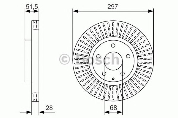 Гальмо дискове переднє 0986479B15 BOSCH
