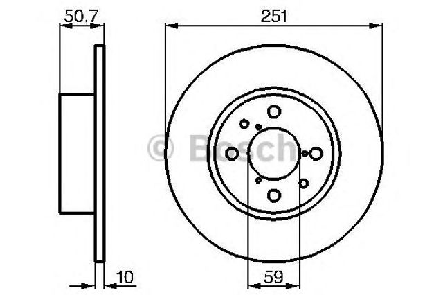 Гальмо дискове переднє 0986479B26 BOSCH