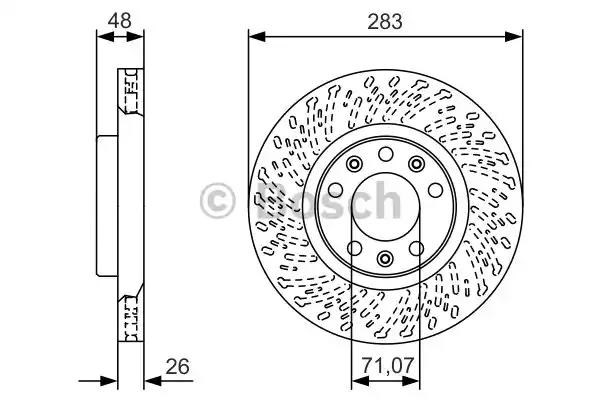 Диск переднього гальма 0986479C35 BOSCH