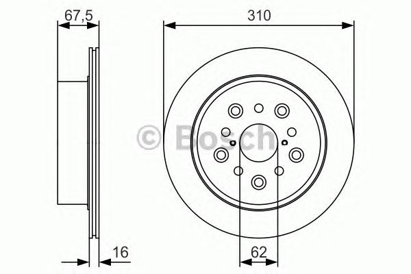 Задні дискові гальма 0986479R25 BOSCH