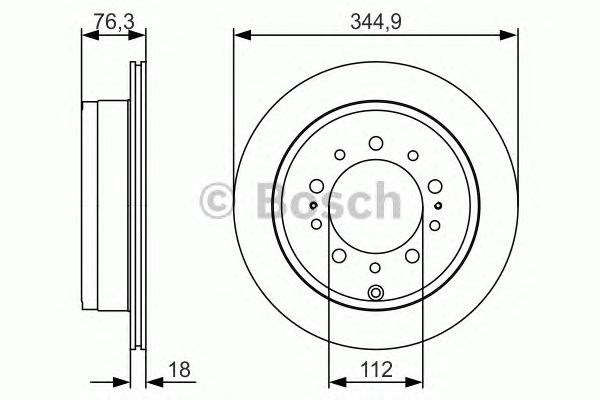 Диск заднього гальма 0986479R32 BOSCH