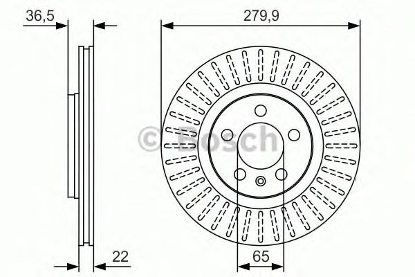 Гальмо дискове переднє 0986479R68 BOSCH