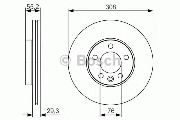 Диск переднього гальма 0986479R84 BOSCH