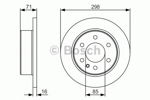 Диск гальмівний задній 0986479S05 BOSCH