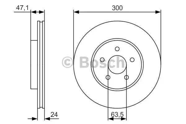 Диск переднього гальма 0986479S48 BOSCH