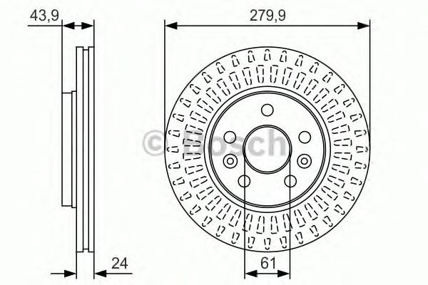 Гальмо дискове переднє 0986479S66 BOSCH