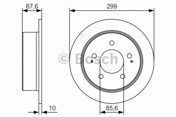 Задні дискові гальма 0986479U21 BOSCH