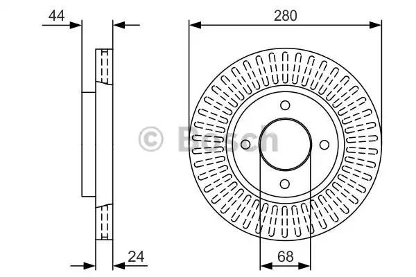 Гальмо дискове переднє 0986479U62 BOSCH