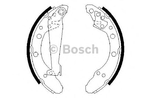 Bosch щоки гальмівні задн, audi 80 -91, 100 -82 vw passat -88 0 986 487 536