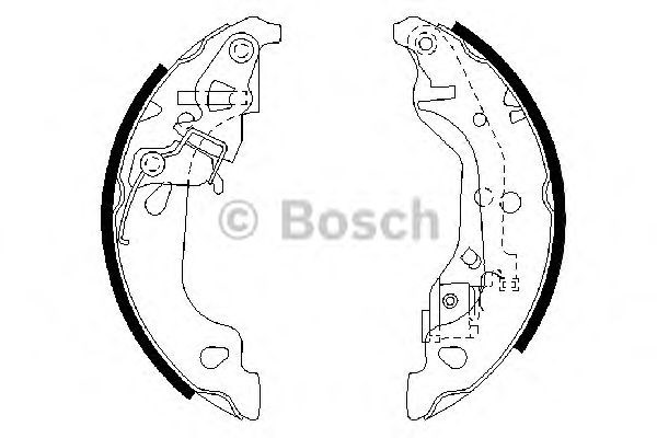 Bosch щоки гальмівні punto 1.2 99- 180x30 -abs 0 986 487 597