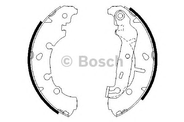 Bosch щоки гальм. задні ford fusion, fiesta  95- 0 986 487 599
