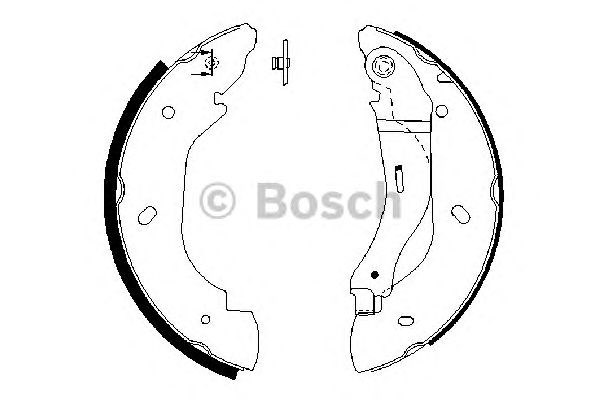 Bosch колодки гальмівні (задні) ford transit 00- fwd (барабанні) (254x52) 0 986 487 660