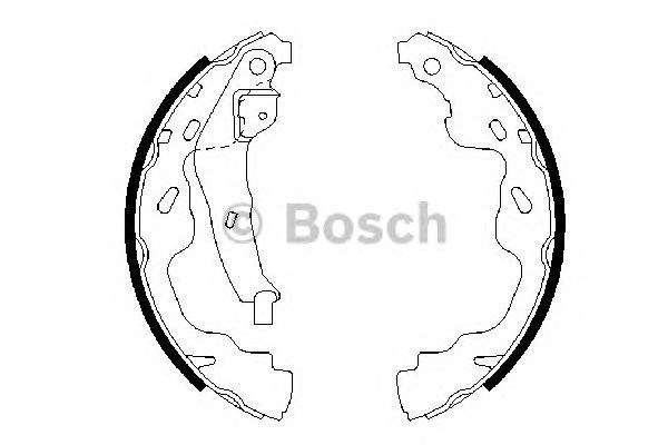 Bosch щоки гальмівні citroen c1, opel agila, suzuki swift, toyota yaris 0 986 487 665