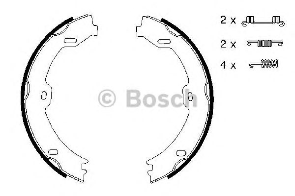 Bosch комплект колодок ручного гальма db e211 03-  (з кріпленням) 0 986 487 666