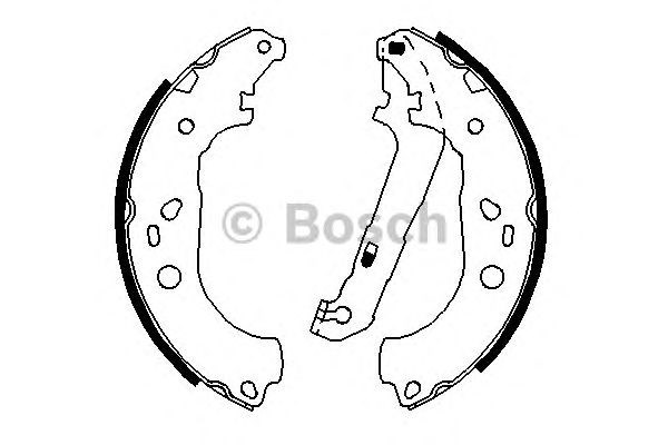 Гальма робочі задні ножні і гальмівні барабани 0986487696 BOSCH