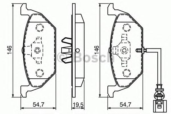Колодки передні 0986494019 BOSCH