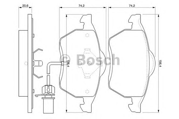 Колодки гальмівні дискові комплект 0986494035 BOSCH