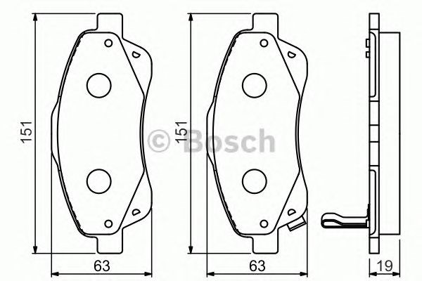 Гальмівні колодки 0986494054 BOSCH