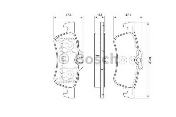 Колодки гальмові задні, дискові 0986494063 BOSCH