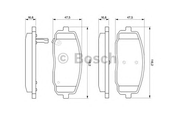 Гальмівні колодки 0986494064 BOSCH