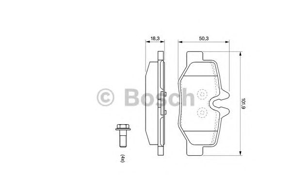 Колодки гальмівні задні, дискові 0986494082 BOSCH