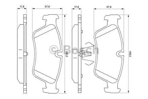 Дискові гальма 0986494096 BOSCH