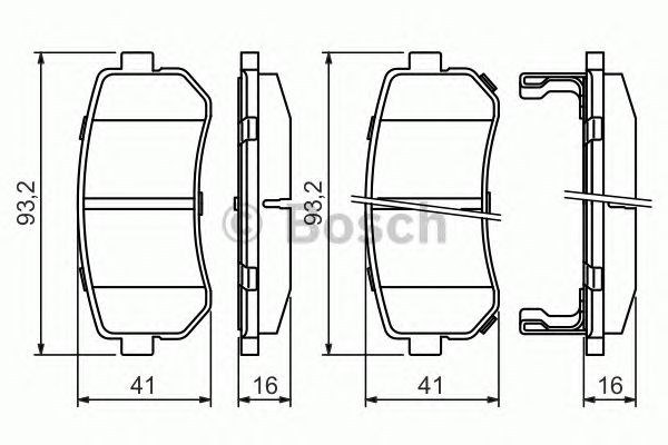 Задні колодки 0986494140 BOSCH