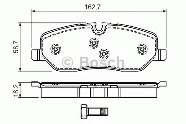 Передні гальмівні колодки 0986494147 BOSCH