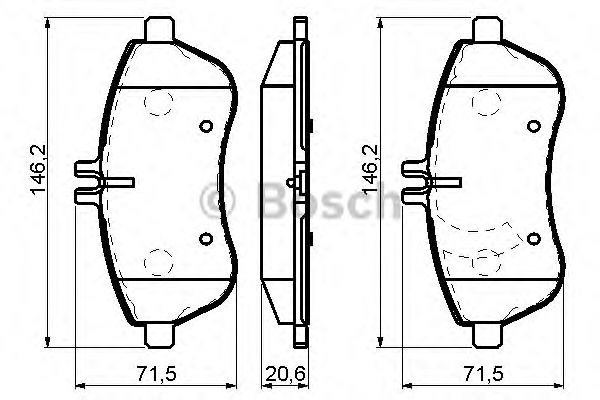 Гальмівні колодки 0986494161 BOSCH
