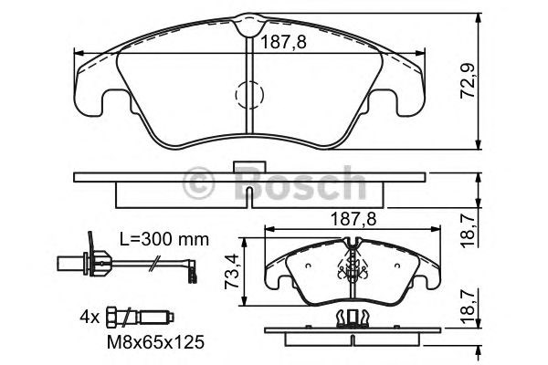 Дискові гальма 0986494201 BOSCH