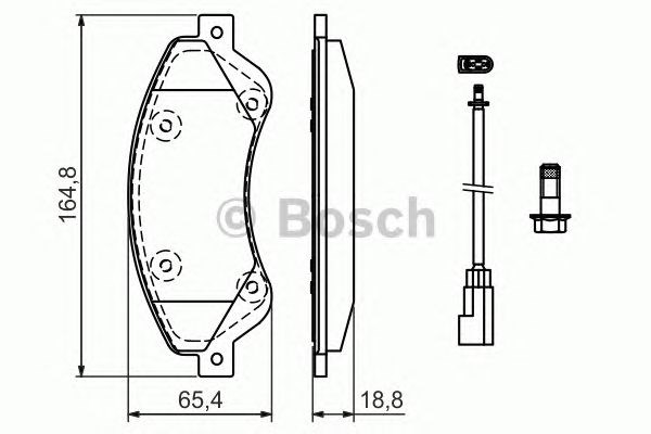 Передні гальмівні колодки 0986494236 BOSCH