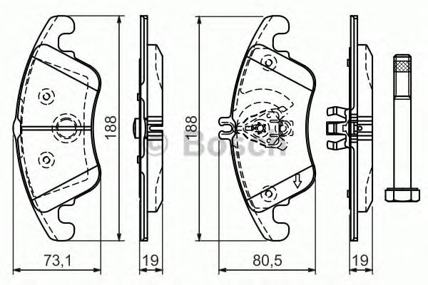 Дискові гальма 0986494263 BOSCH