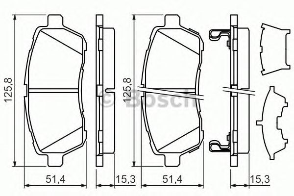 Тормозні колодки 0986494321 BOSCH