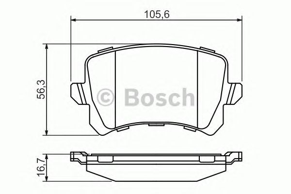Колодки гальмові задні, дискові 0986494344 BOSCH