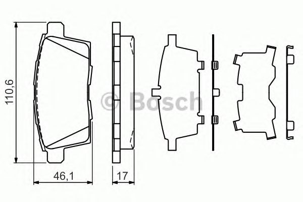 Задні дискові колодки 0986494376 BOSCH