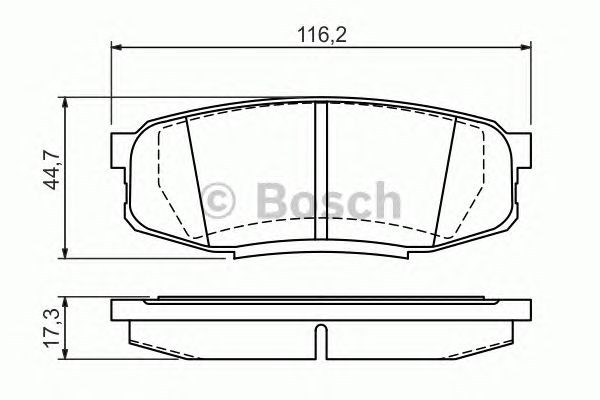 Комплект задніх колодок 0986494380 BOSCH