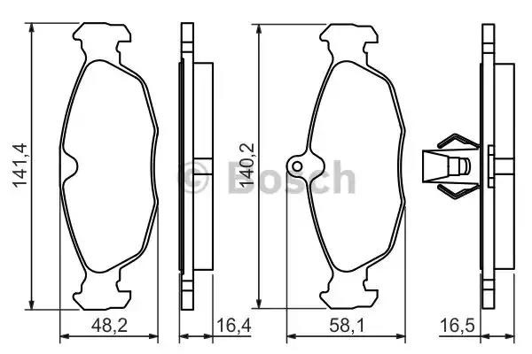 Задні гальмівні колодки 0986494413 BOSCH