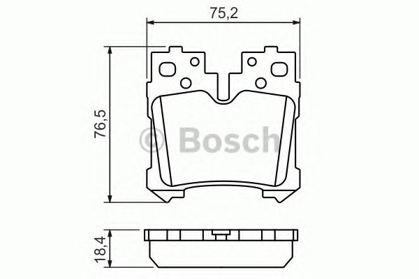 Колодки на гальмо задній дисковий 0986494424 BOSCH