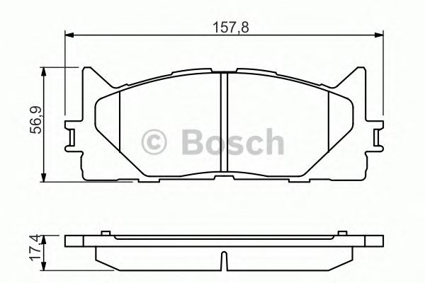 Колодки гальмівні дискові комплект 0986494430 BOSCH