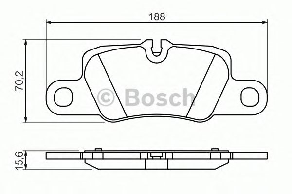 Колодки на гальмо задній дисковий 0986494431 BOSCH
