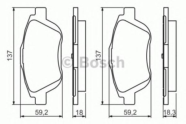 Колодки гальмівні дискові комплект 0986494438 BOSCH