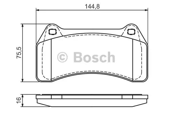 Колодки гальмівні дискові комплект 0986494448 BOSCH