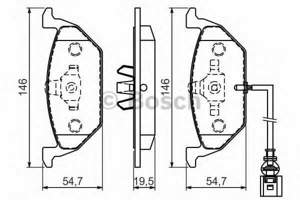 Передні гальмівні колодки 0986494524 BOSCH