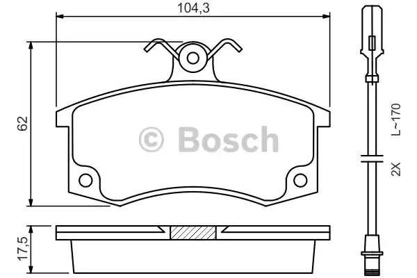 Bosch (lv) гальмівні колодки vaz 2108- 0 986 494 533