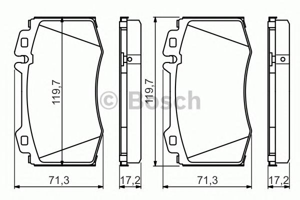 Колодки гальмівні дискові комплект 0986494576 BOSCH