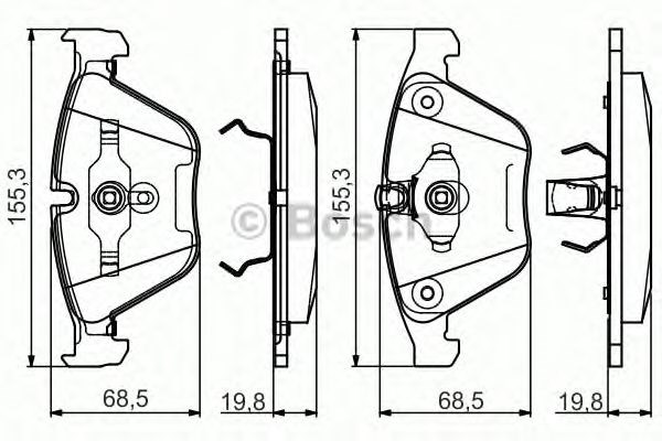 Тормозні колодки 0986495082 BOSCH