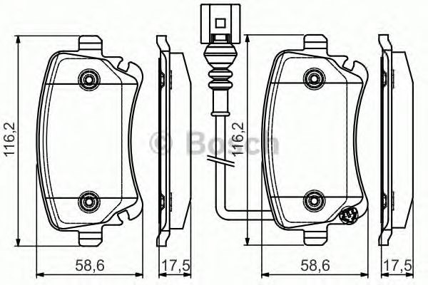 Колодки гальмівні задні, дискові 0986495094 BOSCH