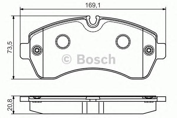 Bosch гальмівні колодки перед. db sprinter 06- 4-6t 0 986 495 107