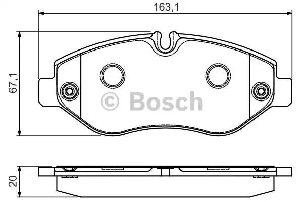 Передні гальмівні колодки 0986495113 BOSCH